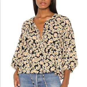 Free People We The Free Revolve Highlander Print Top Dark Combo